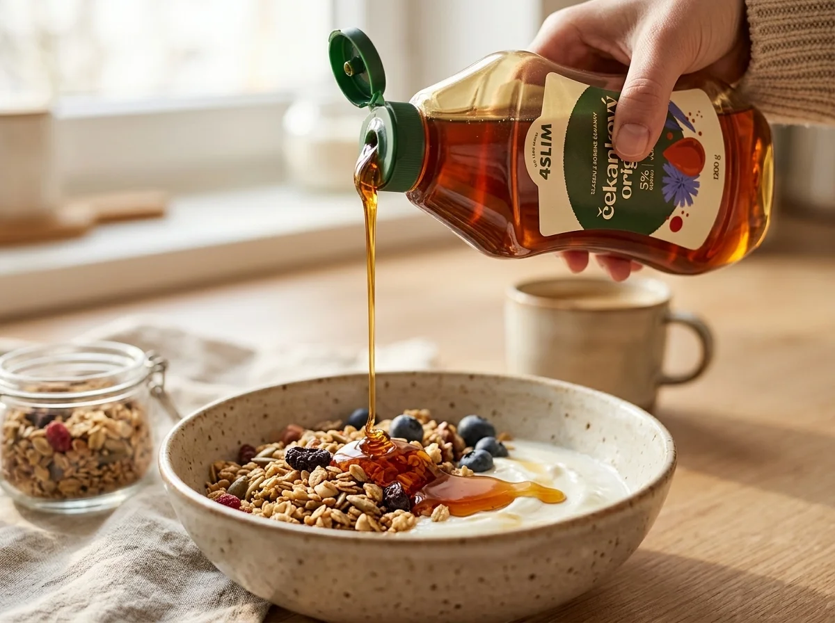 Sirup na jogurtu