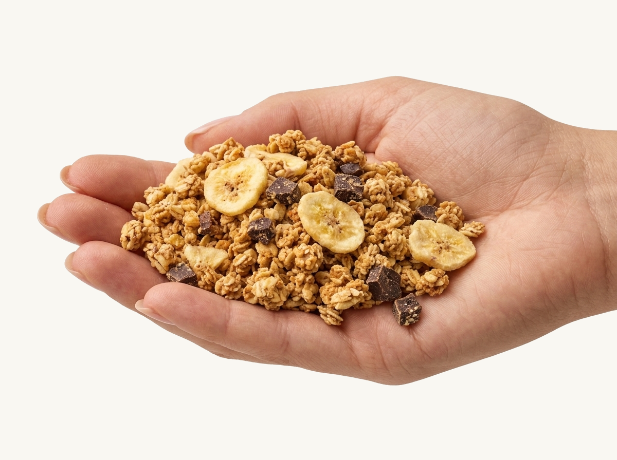 granola v ruce