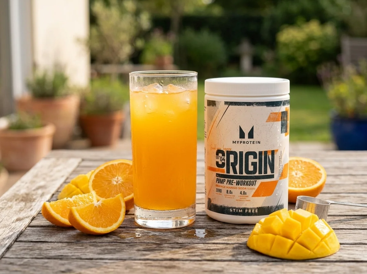 pomerančový pre-workout nápoj