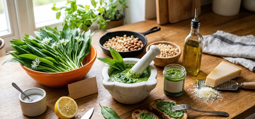 Pesto z medvědího česneku: Nejlepší domácí recept