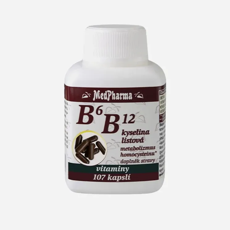 B6, B12 a kyselina listová 107 tablet