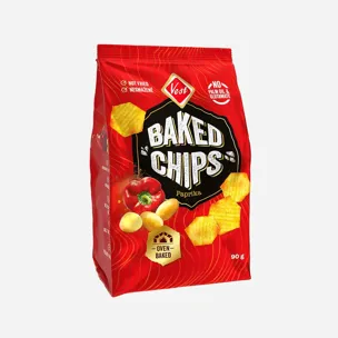 Baked chips paprikové