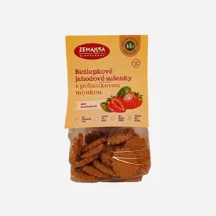 Bezlepkové jahodové sušenky s pohankovou moukou BIO 5 x 100 g