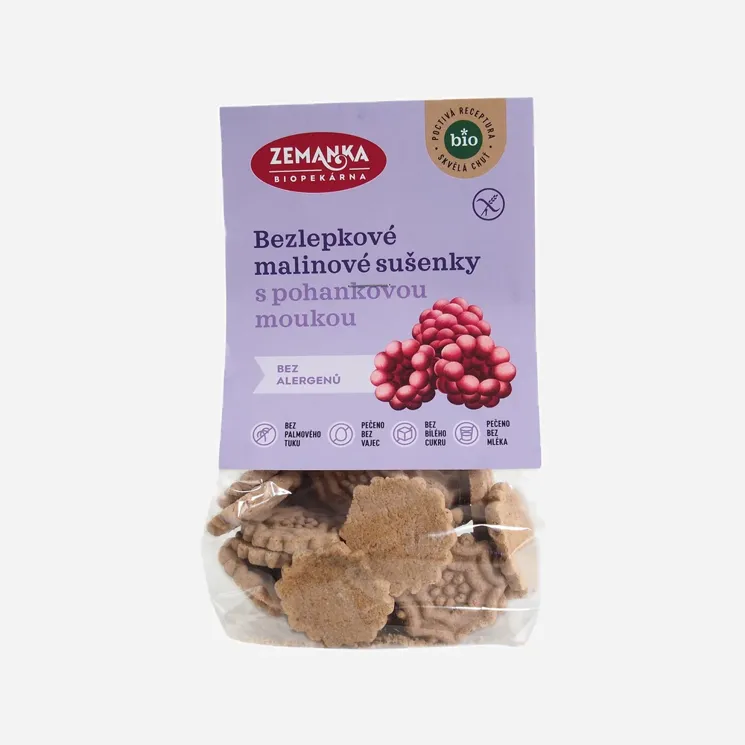 Bezlepkové pohankovo – malinové sušenky BIO 6 x 100 g