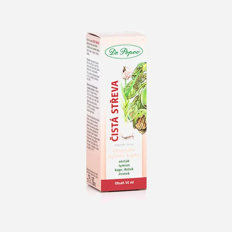 bylinné kapky Čistá střeva 6 x 50 ml