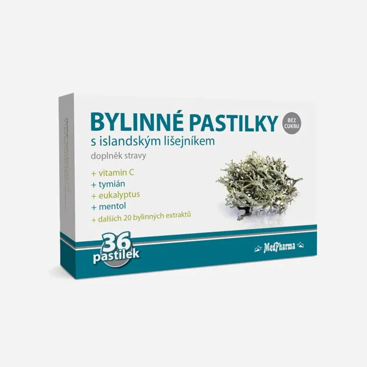 Bylinné pastilky s islandským lišejníkem 6 x 36 pastilek