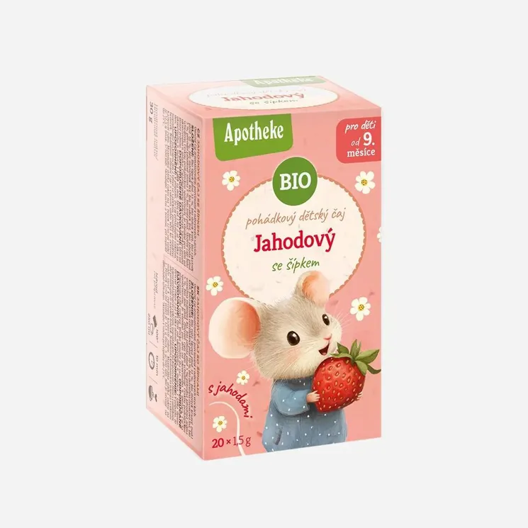 Čaj dětský Jahodový se šípkem BIO 6 x 20 sáčků