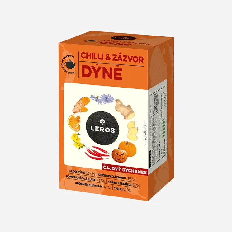 Čajový dýchánek chilli, zázvor a dýně 6 x 20 sáčků