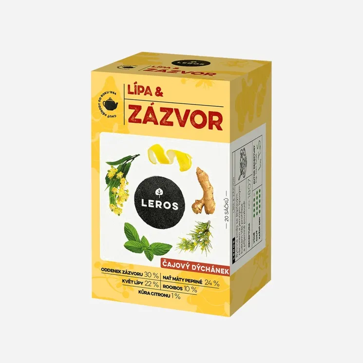 Čajový Dýchánek lípa a zázvor 6 x 20 sáčků
