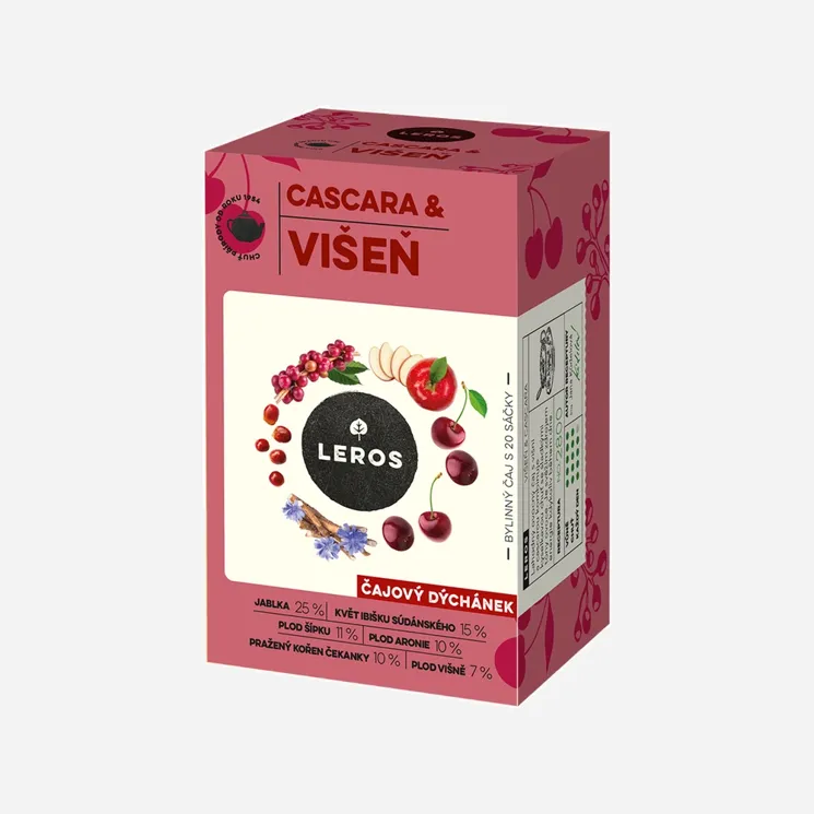 Čajový dýchánek višeň a cascara 6 x 20 sáčků