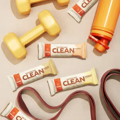 CLEAN Protein bar Caramel Biscuit 8 x 55 g