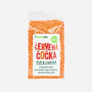 Čočka červená celá loupaná  BIO 6 x 500 g