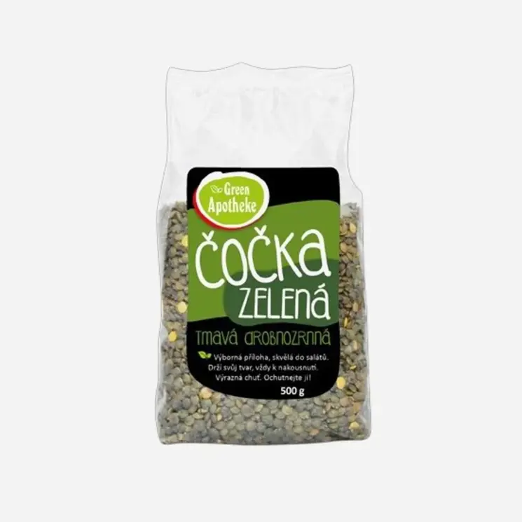 Čočka zelená drobnozrnná 6 x 500 g