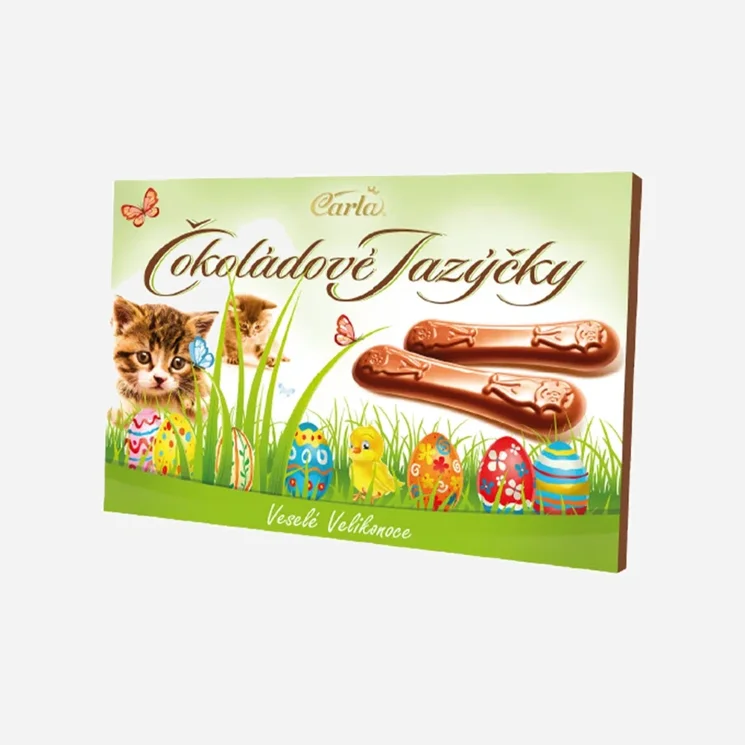 Čokoládové jazýčky Velikonoce mléčné 5 x 100 g