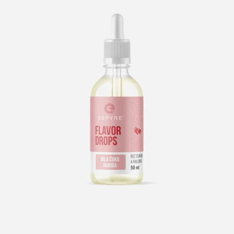 Flavor Drops bílá čokoláda a jahoda