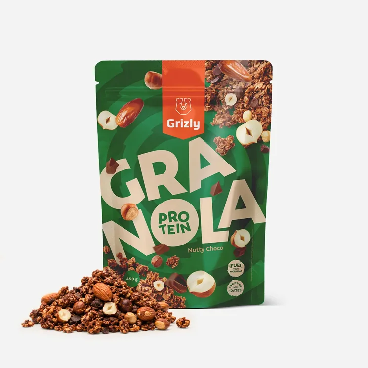 Granola s proteinem lískový oříšek a datlová čoko