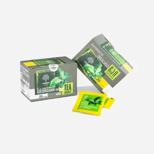 Gruzínský čaj Zelený s mátou porcovaný 20 sáčků 6 x 26 g