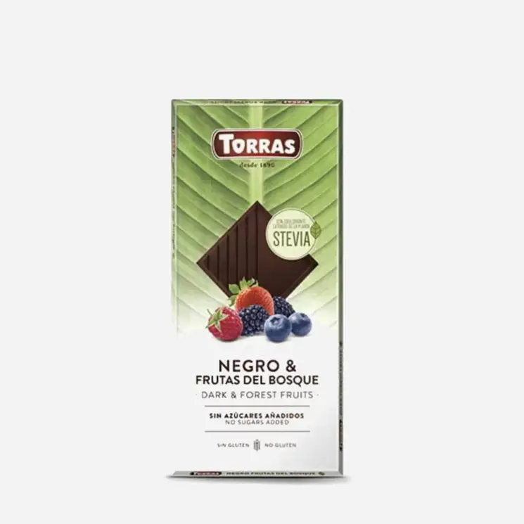 Hořká čokoláda se stévií a lesním ovocem 5 x 125 g