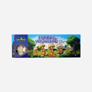 Hříbečky z bílé čokoládové polevy a sušenky 5 x 170 g