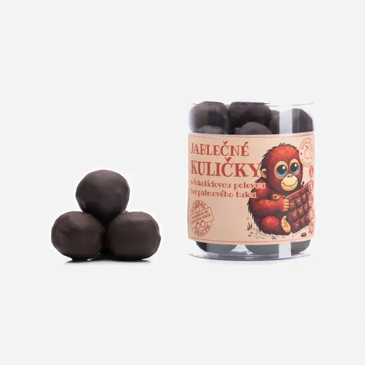Jablečné kuličky s čokoládovou polevou