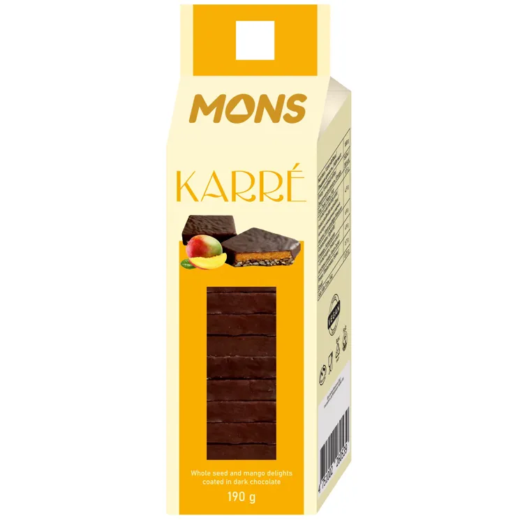 Karré Superfood - čtverečky ze semínek a manga v hořké čokoládě 6 x 190 g