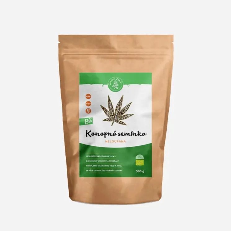 Konopné semínko neloupané BIO 6 x 500 g