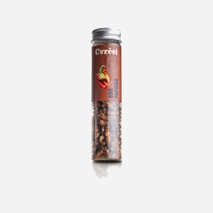 Křupaví a pražení cvrčci BBQ paprika 6 x 20 g