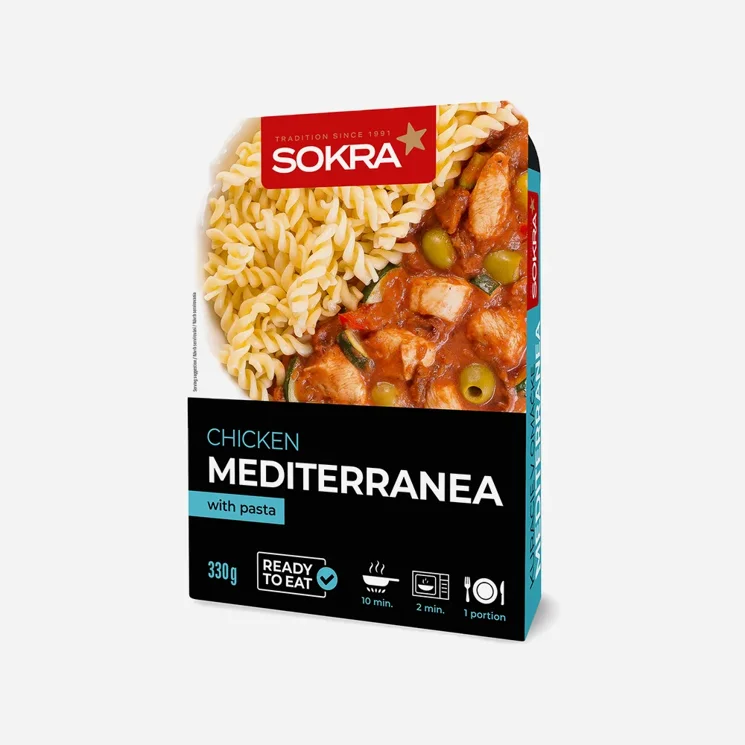 Kuřecí v omáčce Mediterranea s těstovinami 6 x 330 g