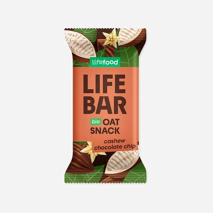 Lifebar Oat snack s kousky čokolády BIO 12 x 40 g