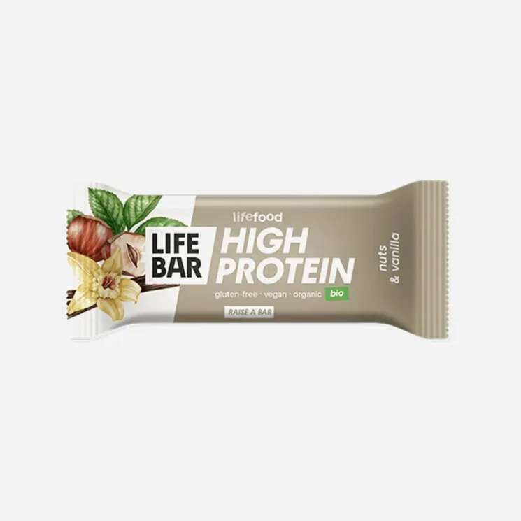 Lifebar Protein tyčinka oříšková s vanilkou BIO  1248N 12 x 40 g