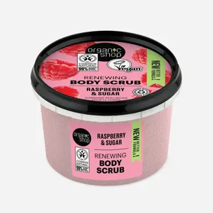 Organic Shop Obnovující tělový peeling Malina a cukr 6 x 250 ml
