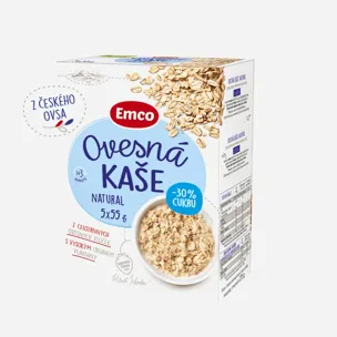 Ovesná kaše natural 30% cukru 5x55 g 6 x 275 g