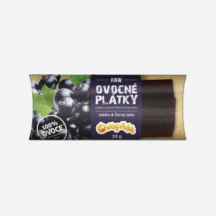 Ovocné plátky jablko a černý rybíz