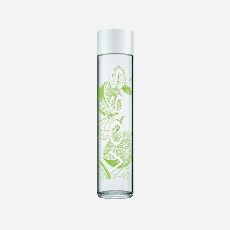 Perlivá voda limetka, máta ve skle 12 x 375 ml