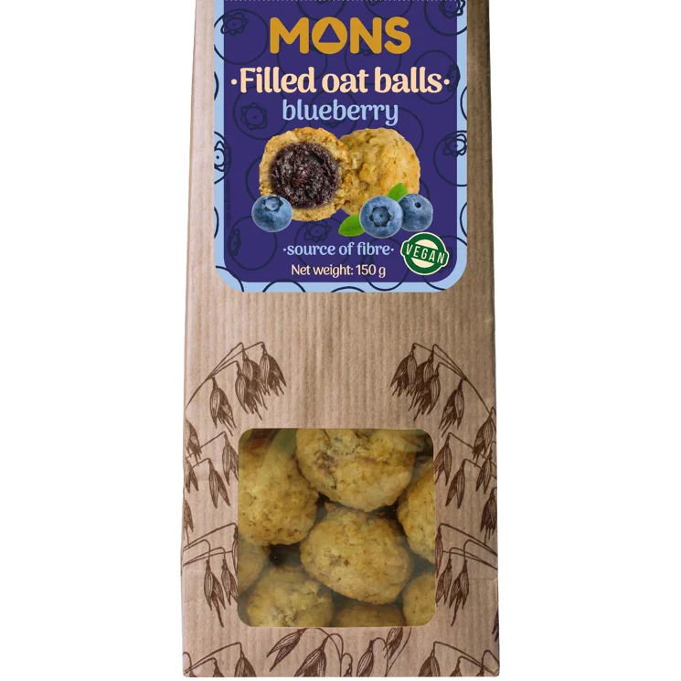Plněné ovesné kuličky s borůvkami 5 x 150 g