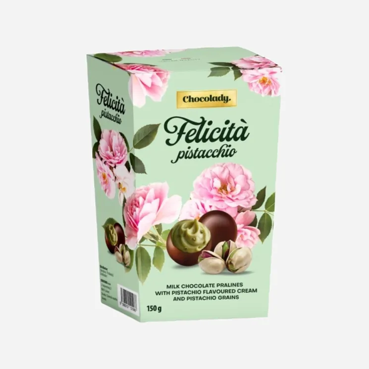 Pralinky z mléčné čokolády s pistáciemi 6 x 150 g