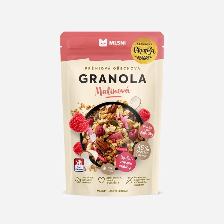 Prémiová granola Malinová DIA 6 x 400 g