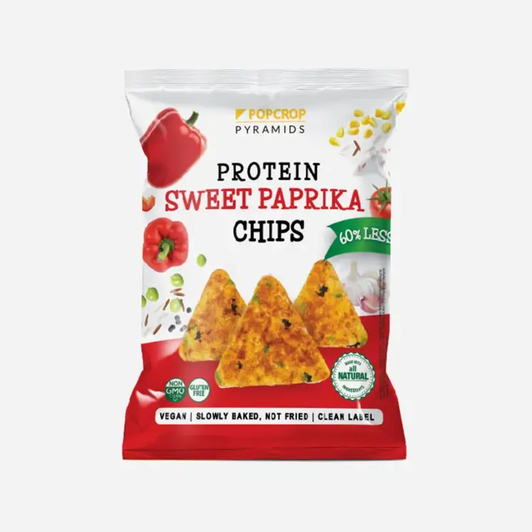 Proteinové chipsy s příchutí sladké papriky