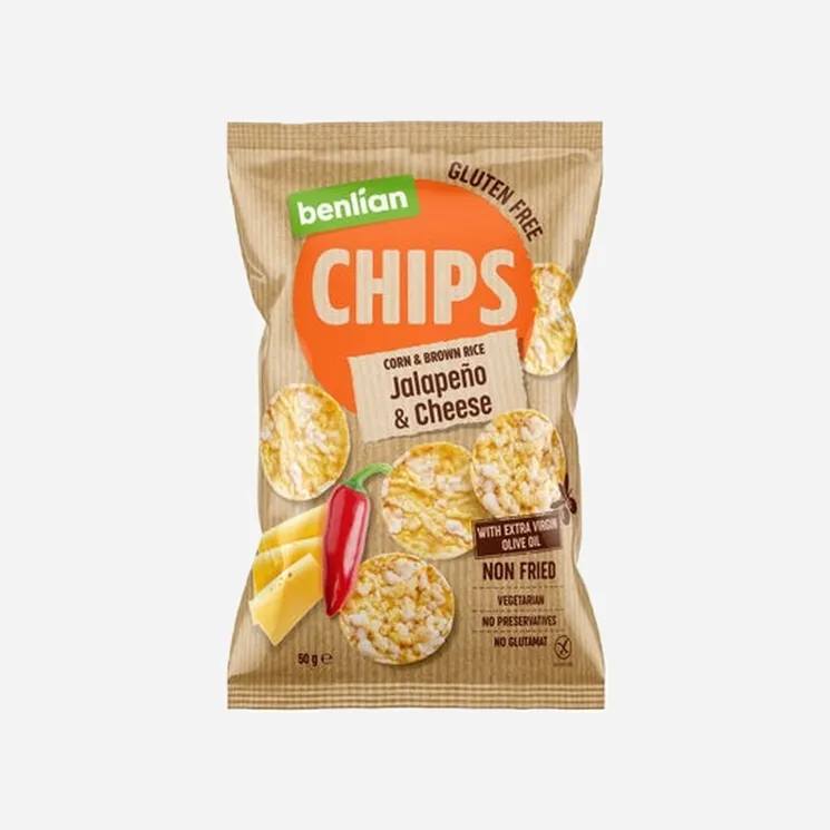 Rice chips jalapeno a sýr 6 x 50 g