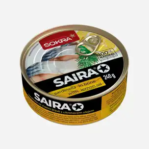 Saira Sardinela ve vlastní šťávě, citron 12 x 240 g