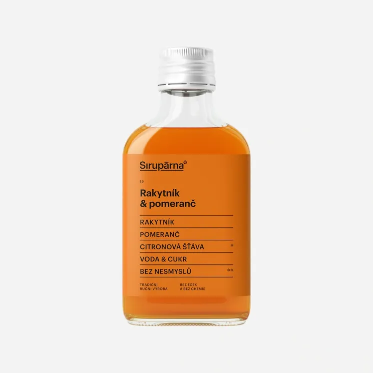 Sirup rakytník a pomeranč