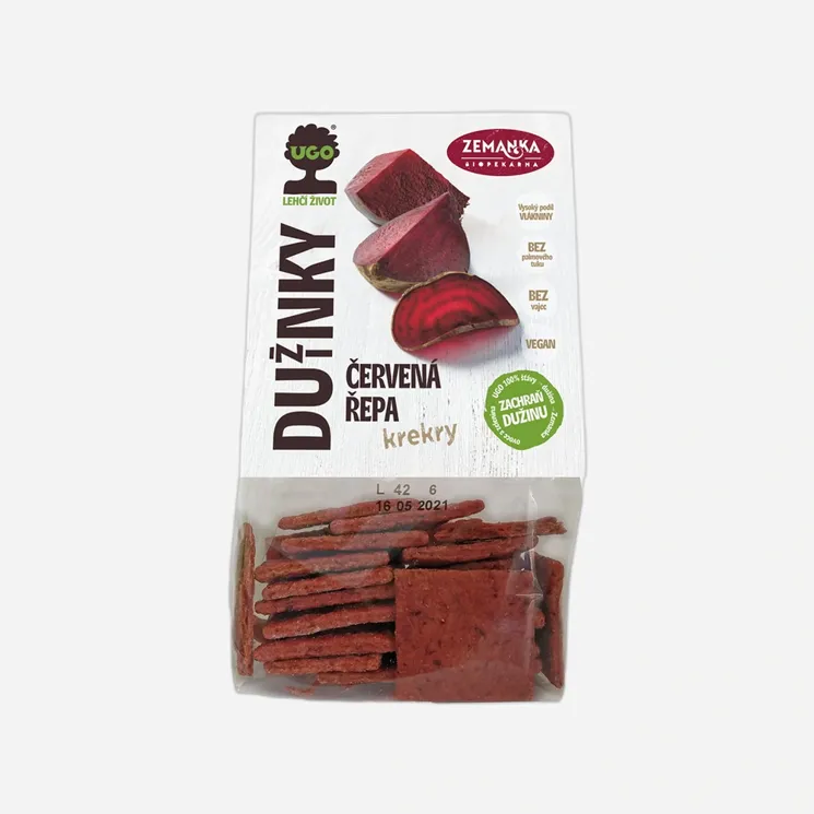Slané krekry s dužinou z červené řepy 6 x 100 g