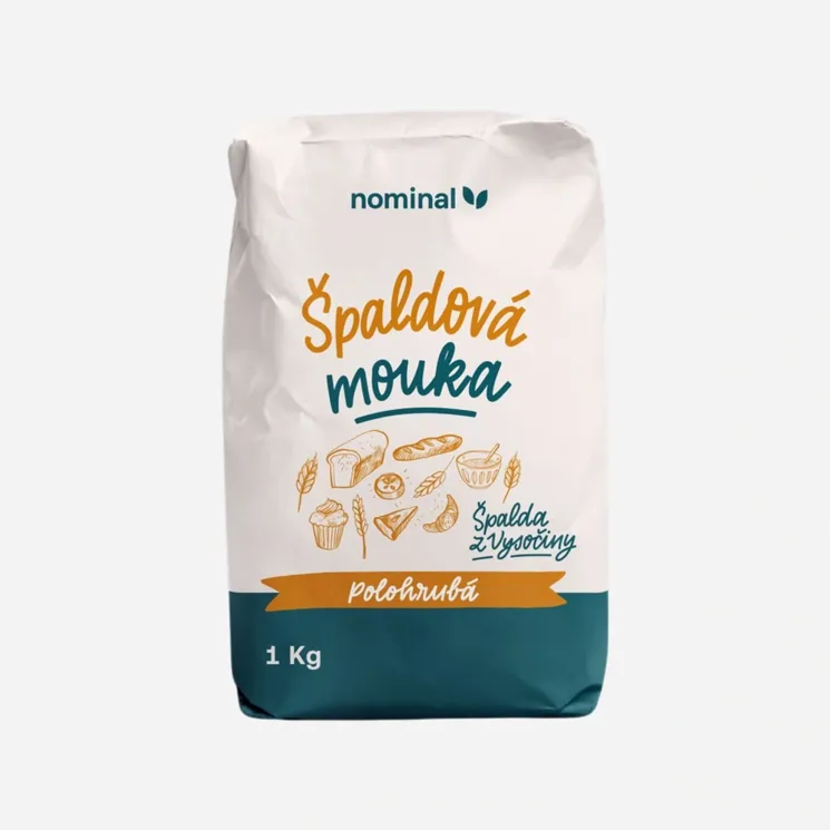 Špaldová mouka polohrubá 6 x 1000 g