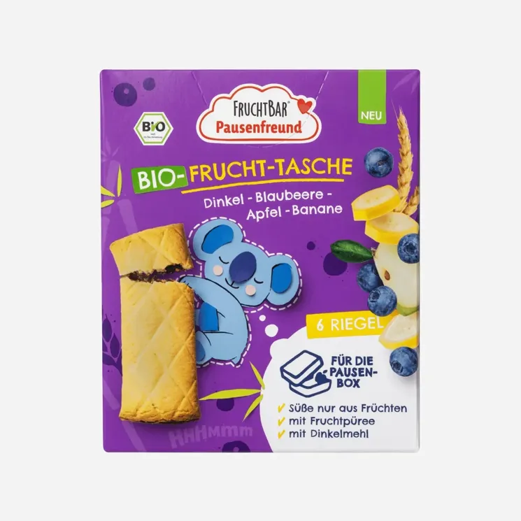 Špaldové taštičky jablko, borůvky a banán BIO 5 x 22 g