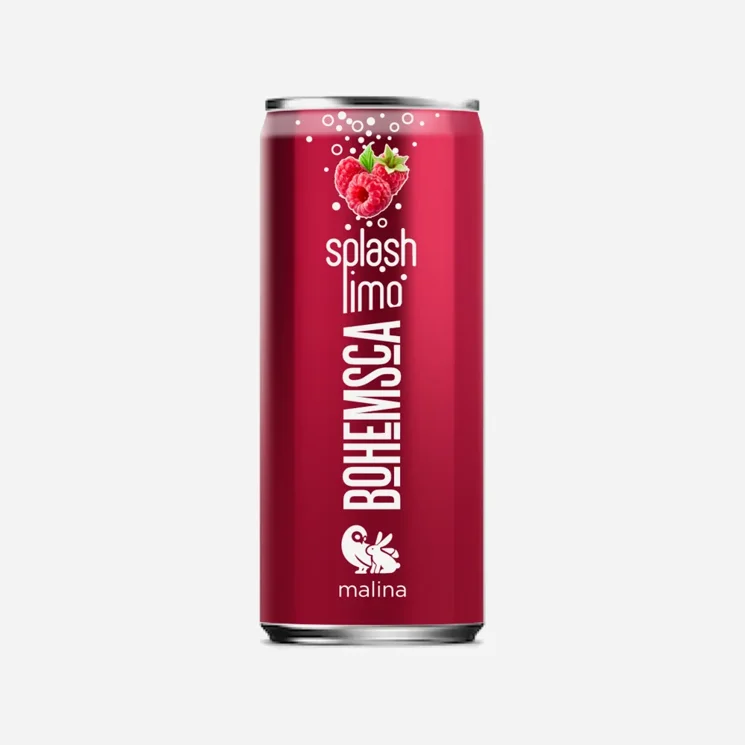 Splash limonáda malina plech 12 x 250 ml