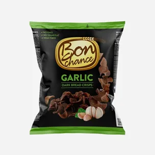 Tmavé chlebové chipsy s česnekem 5 x 120 g