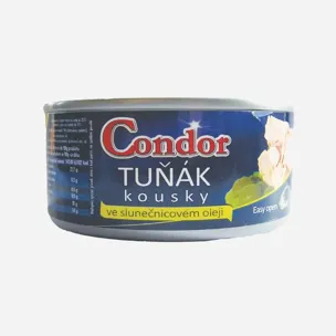 Tuňák kousky ve slunečnicovém oleji (plechovka) 6 x 170 g