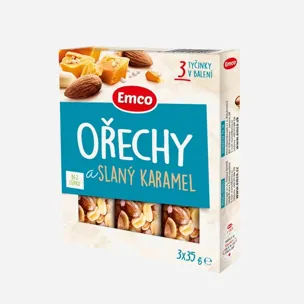Tyčinka s ořechy a slaným karamelem 3x 35 g 1616080 12 x 105 g